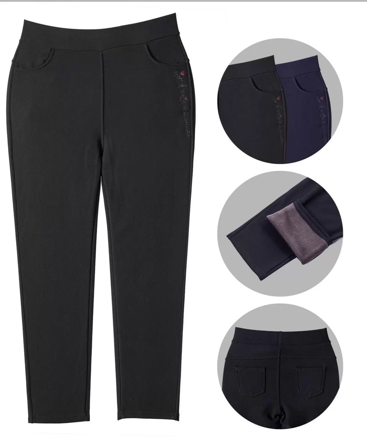 Pantalon negru damă cod R602